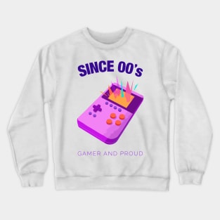 Since 2000s Gamer and Proud - Gamer gift - Retro Videogame Crewneck Sweatshirt